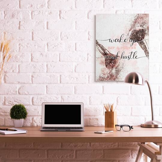 Stupell Industries Say a Prayer & Hustle Wall Art